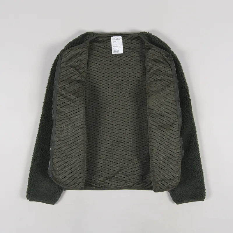 Stan Ray Fleece Layer Cardigan Olive-1