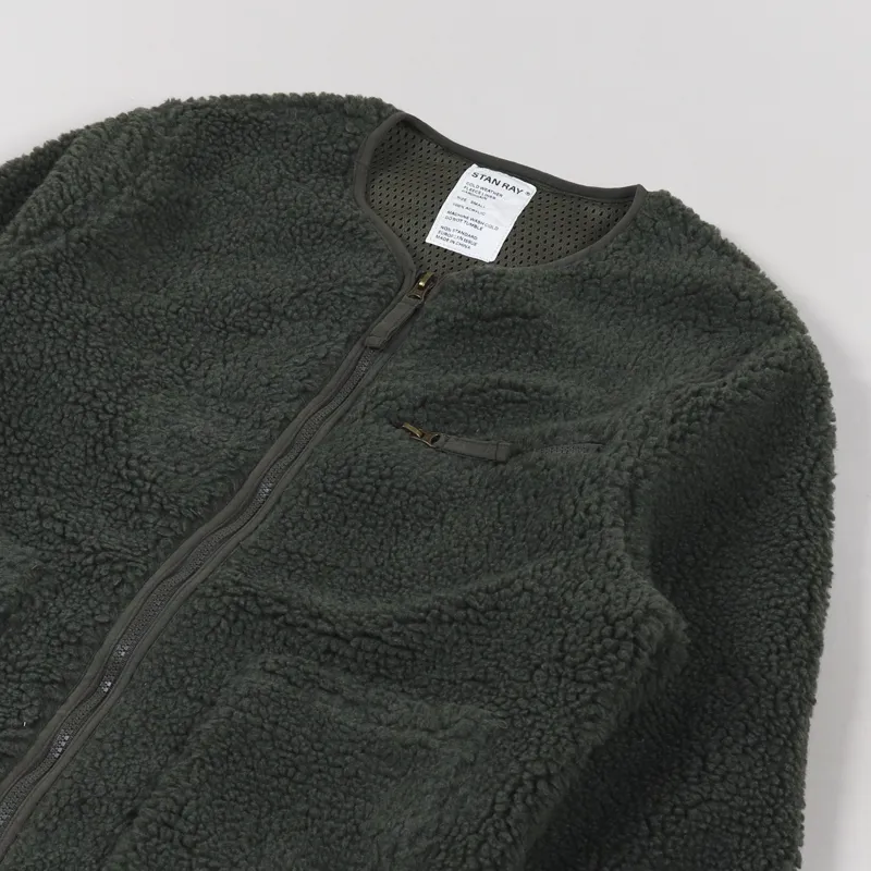 Stan Ray Fleece Layer Cardigan Olive-3