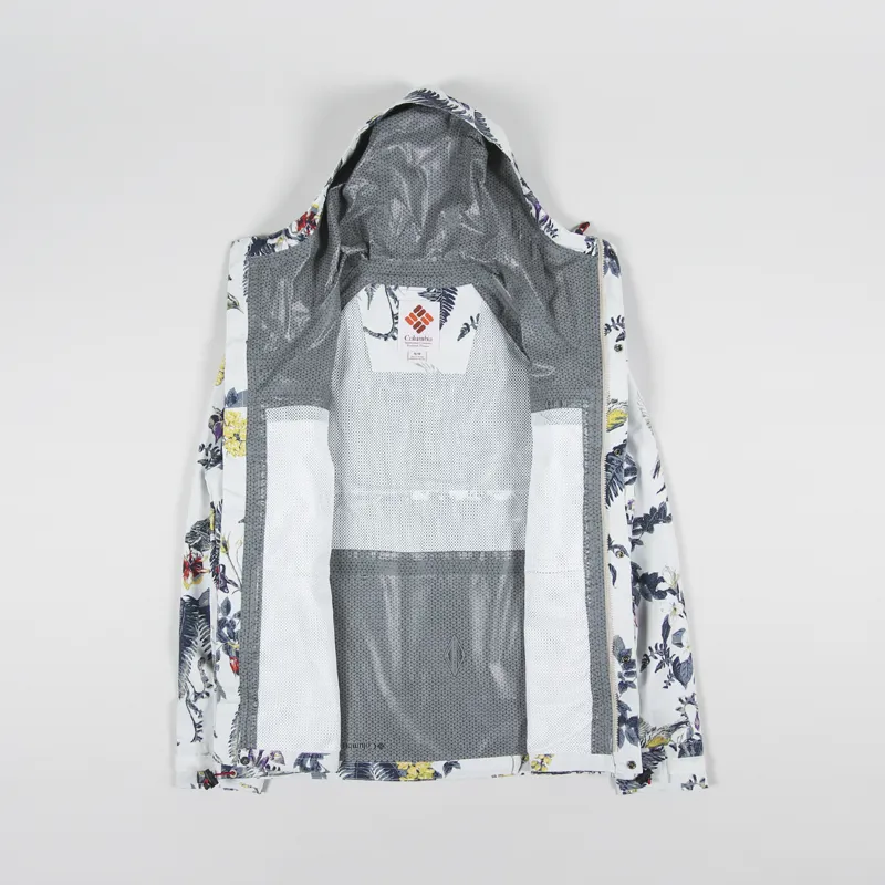 Columbia Field Creek Fraser Waterproof Jacket Sea Salt Wildlife Guide Print-3
