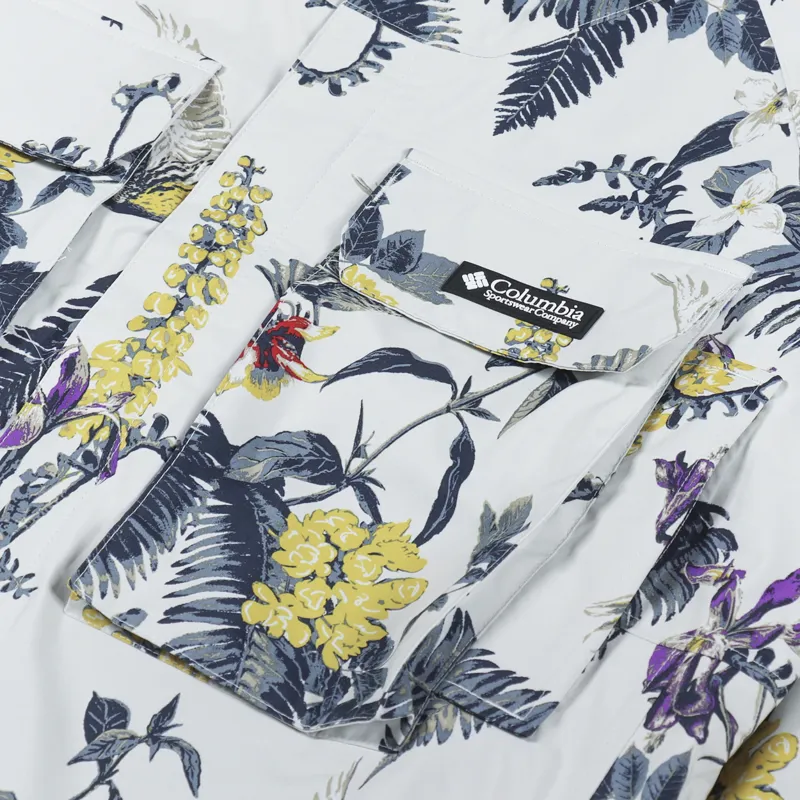 Columbia Field Creek Fraser Waterproof Jacket Sea Salt Wildlife Guide Print-2