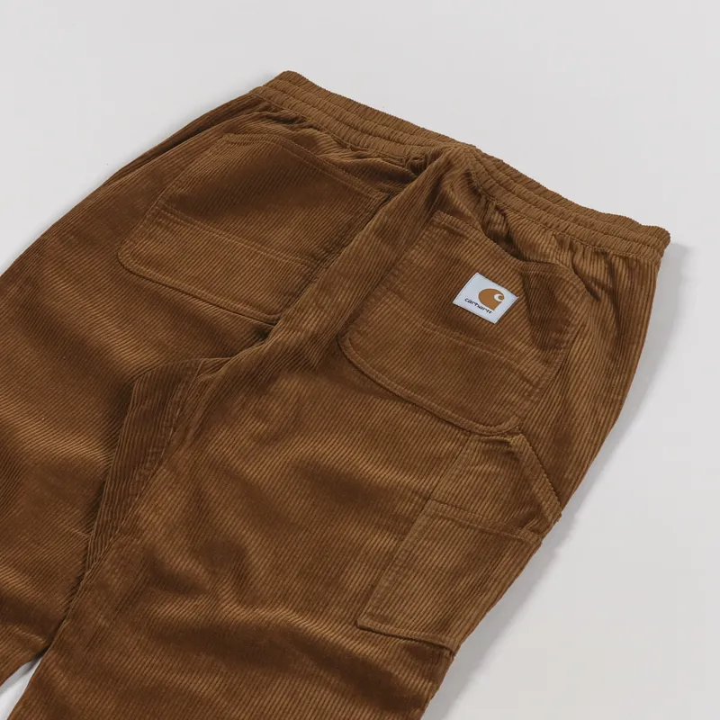 Carhartt WIP Mens Flint Pants Tawny Rinsed Corduroy Brown