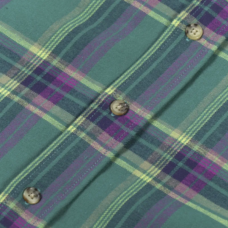 Gramicci Flannel Shirt Green-4