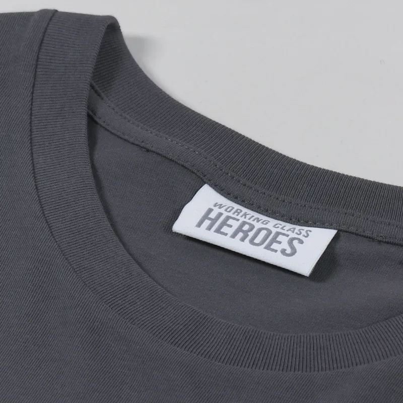Working Class Heroes Spring Flowers T Shirt Anthracite-6