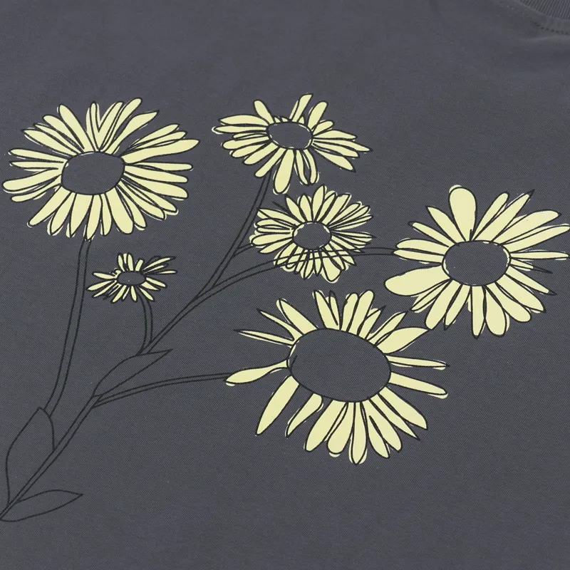 Working Class Heroes Spring Flowers T Shirt Anthracite-4