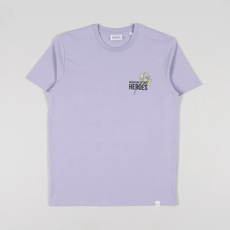 Working Class Heroes Spring Flowers T Shirt Lavender-1