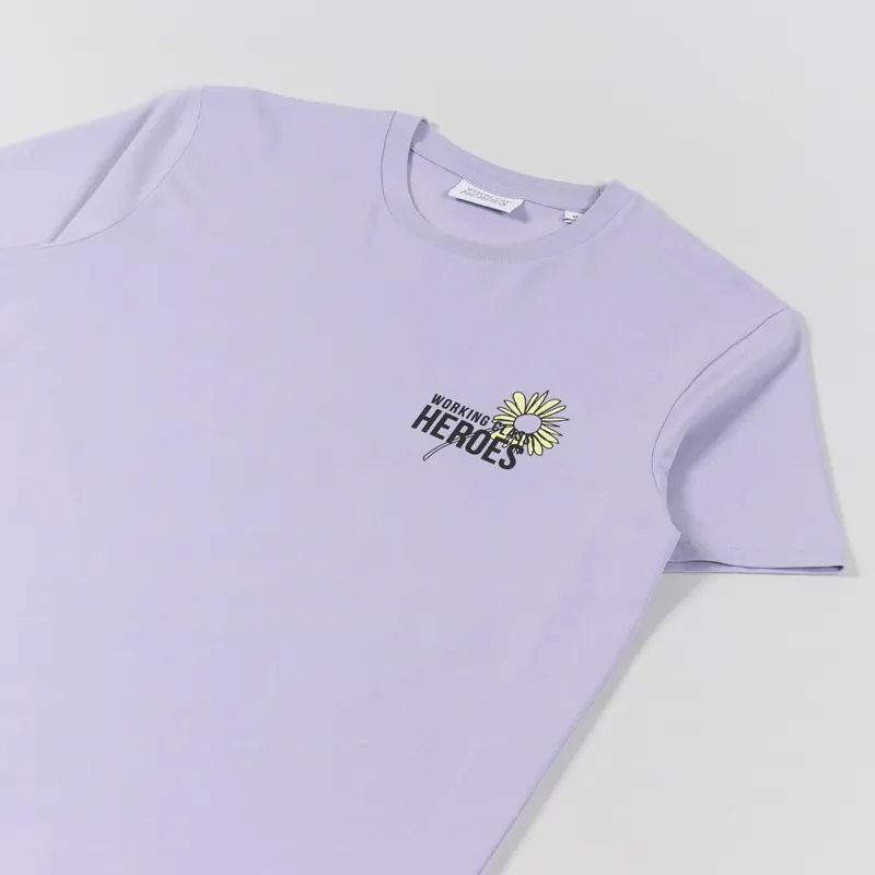 Working Class Heroes Spring Flowers T Shirt Lavender-3