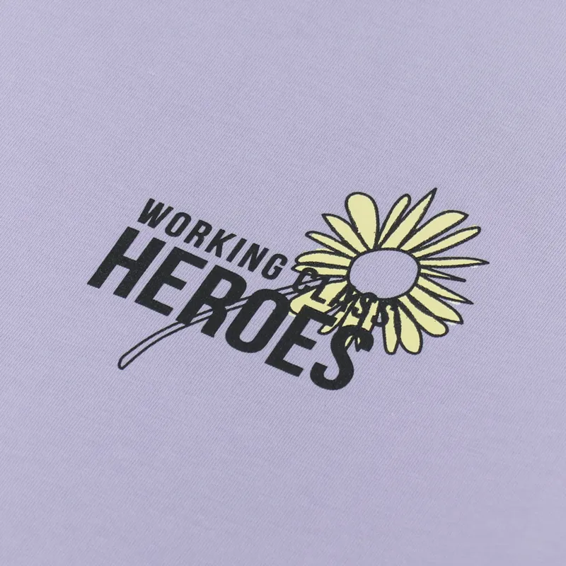 Working Class Heroes Spring Flowers T Shirt Lavender-5