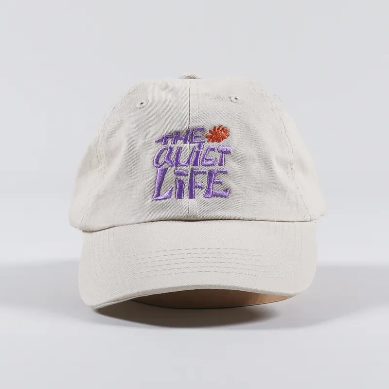 The Quiet Life Flower Dad Hat Tan-2