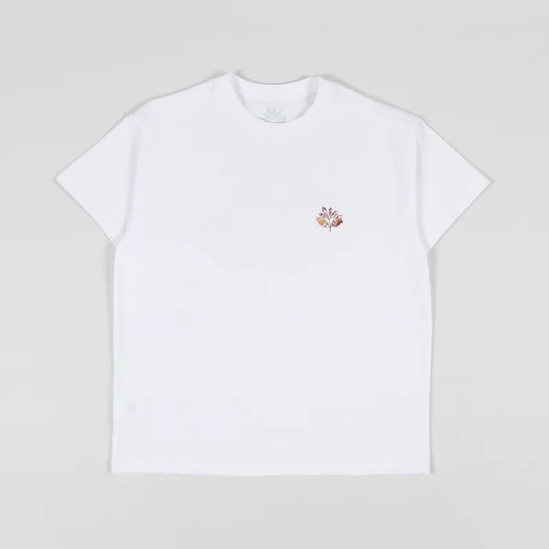 Magenta Flower Plant T Shirt White-1