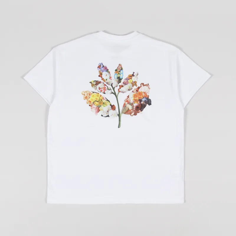 Magenta Flower Plant T Shirt White