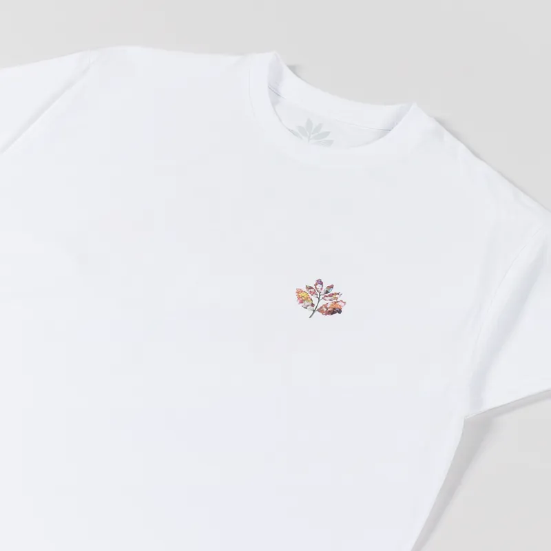 Magenta Flower Plant T Shirt White-3