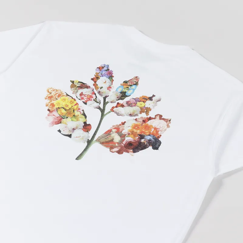 Magenta Flower Plant T Shirt White-2