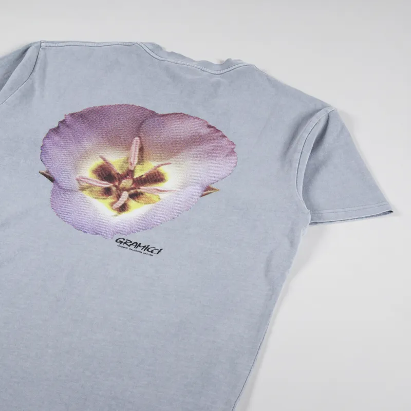 Gramicci Flower T Shirt Smoky Slate Pigment-2