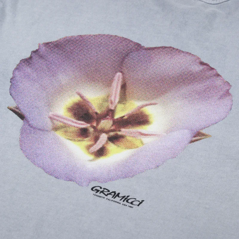 Gramicci Flower T Shirt Smoky Slate Pigment-4