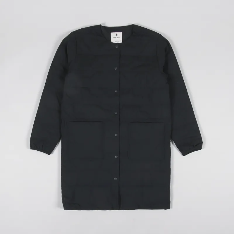 Snow Peak Japan Womens Flexible Insulated Long Cardigan Black