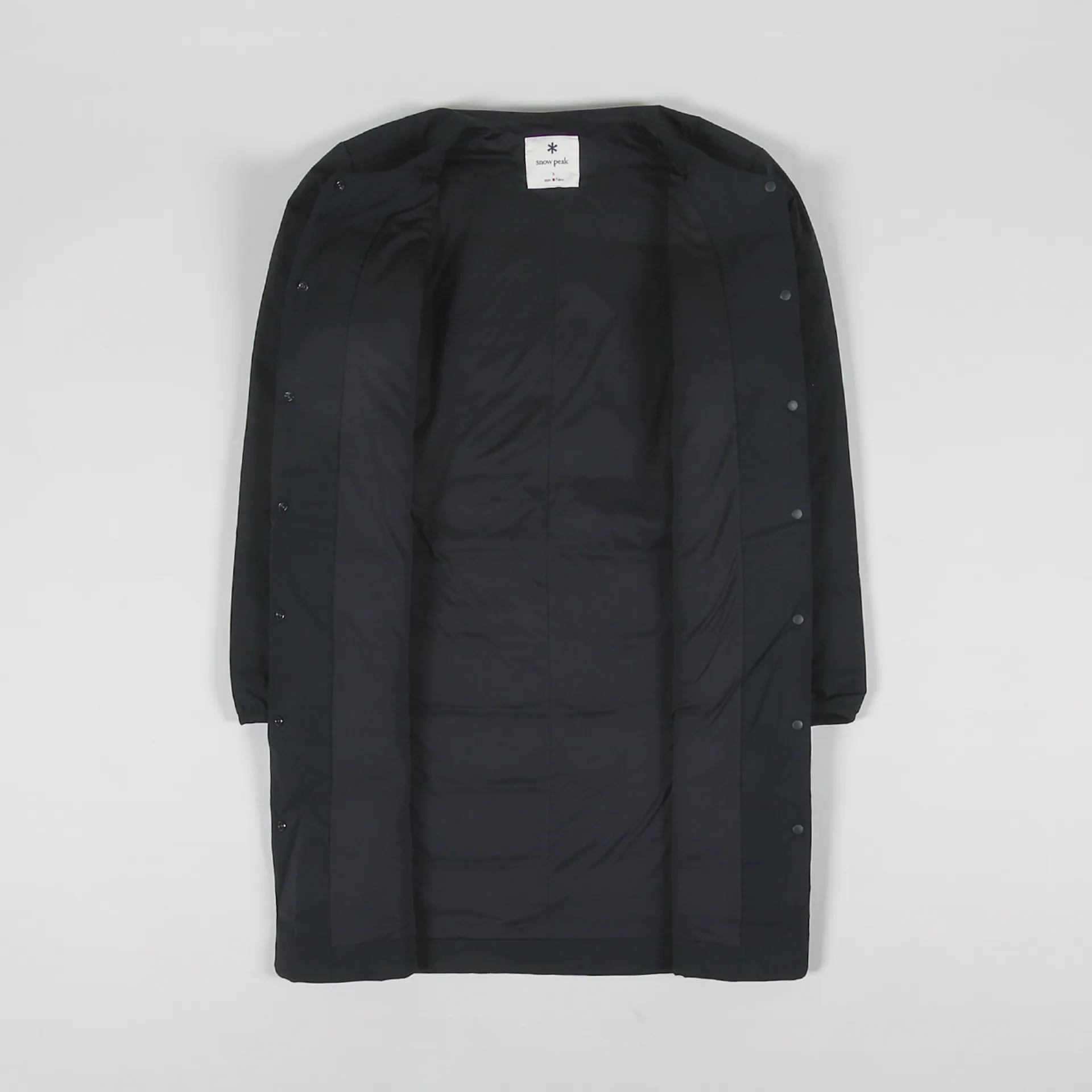 Snow Peak Japan Womens Flexible Insulated Long Cardigan Black
