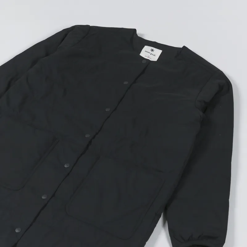 Snow Peak Japan Womens Flexible Insulated Long Cardigan Black