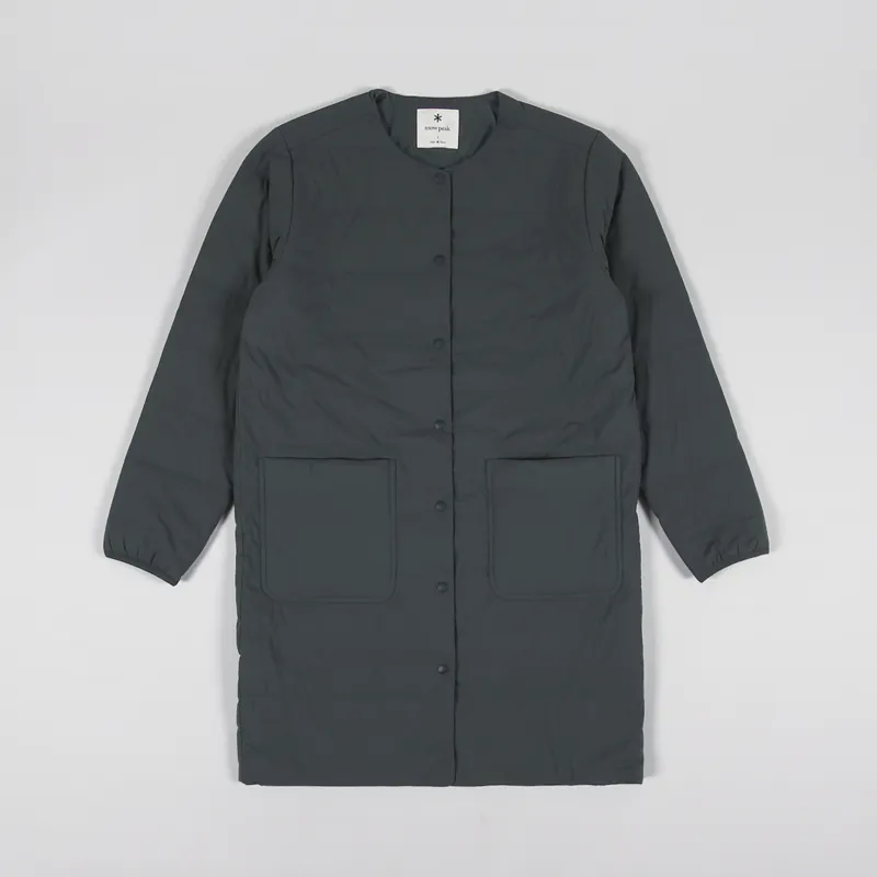 Snow Peak Womens Flexible Insulated Long Cardigan Fog Grey