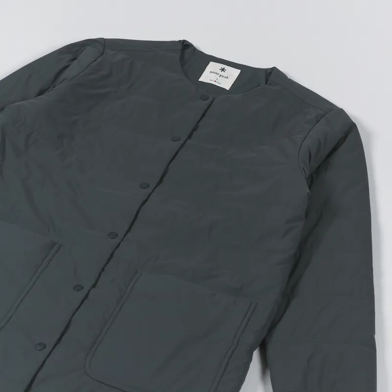 Snow Peak Womens Flexible Insulated Long Cardigan Fog Grey