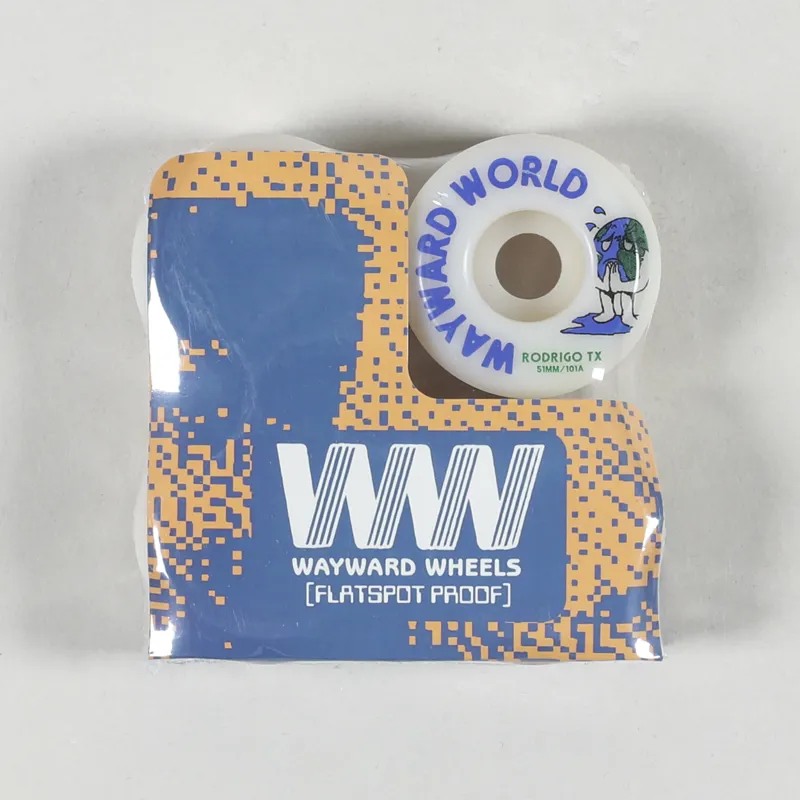 Wayward Wheels Funnel Pro Wheels Rodrigo TX 101a 51mm White Blue