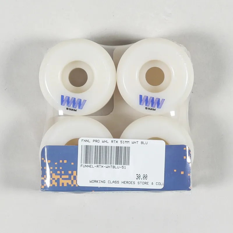 Wayward Wheels Funnel Pro Wheels Rodrigo TX 101a 51mm White Blue-1