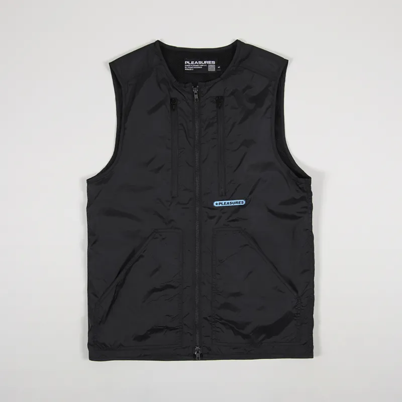 Pleasures Forever Nylon Vest Black-1