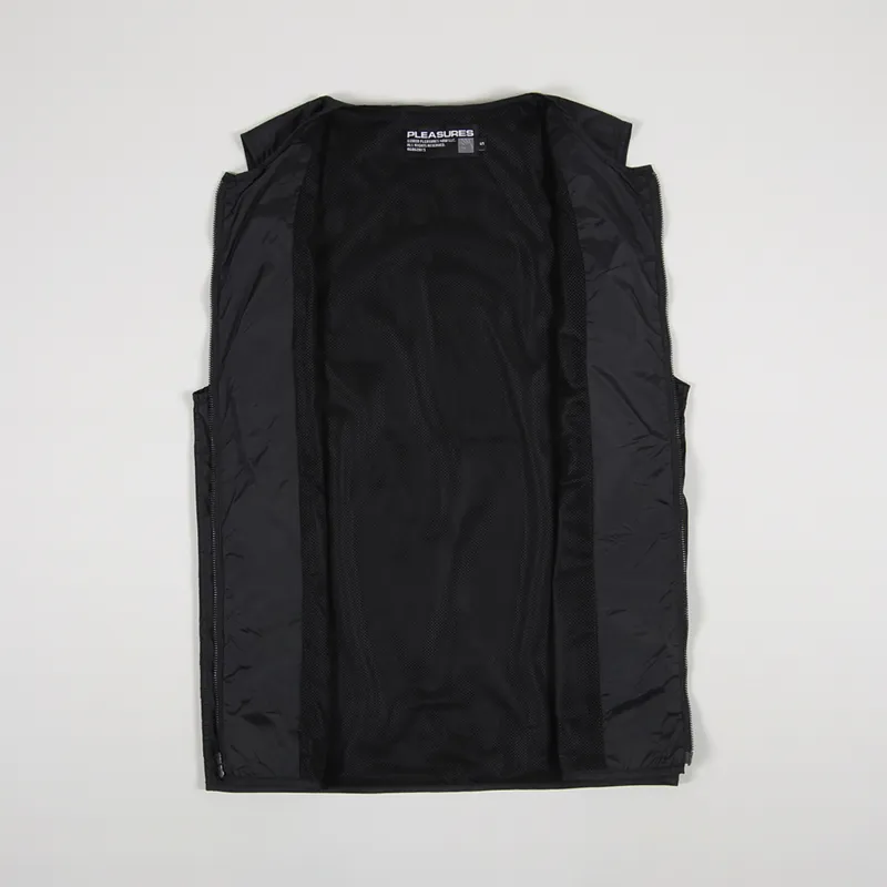 Pleasures Forever Nylon Vest Black-2