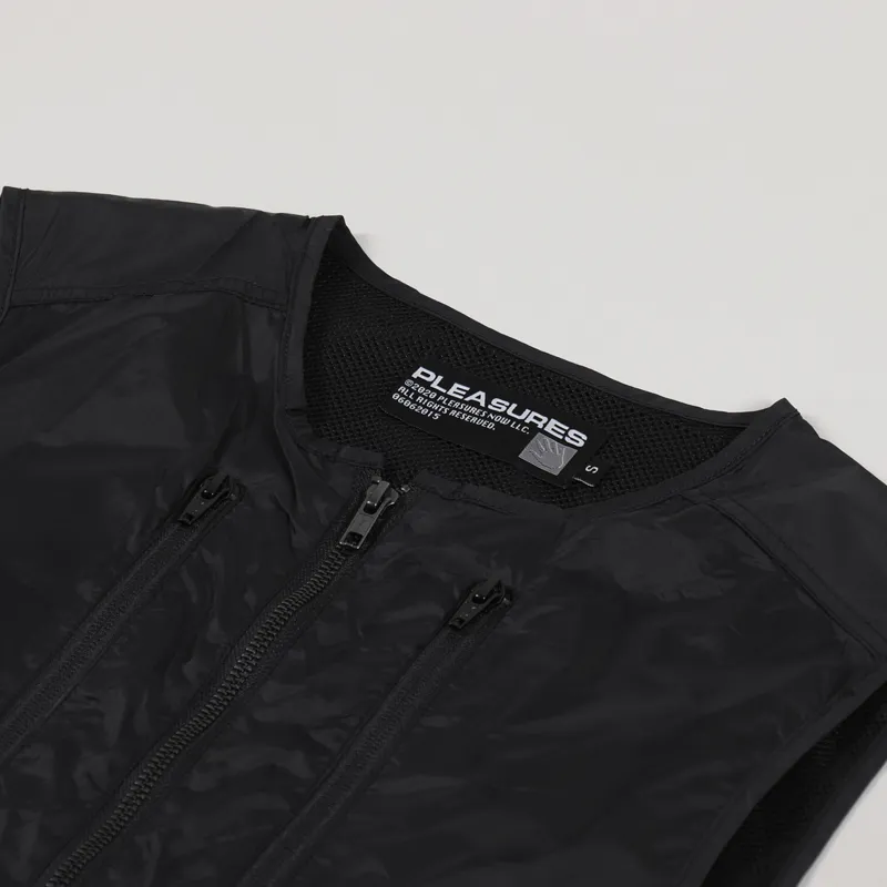 Pleasures Forever Nylon Vest Black-6