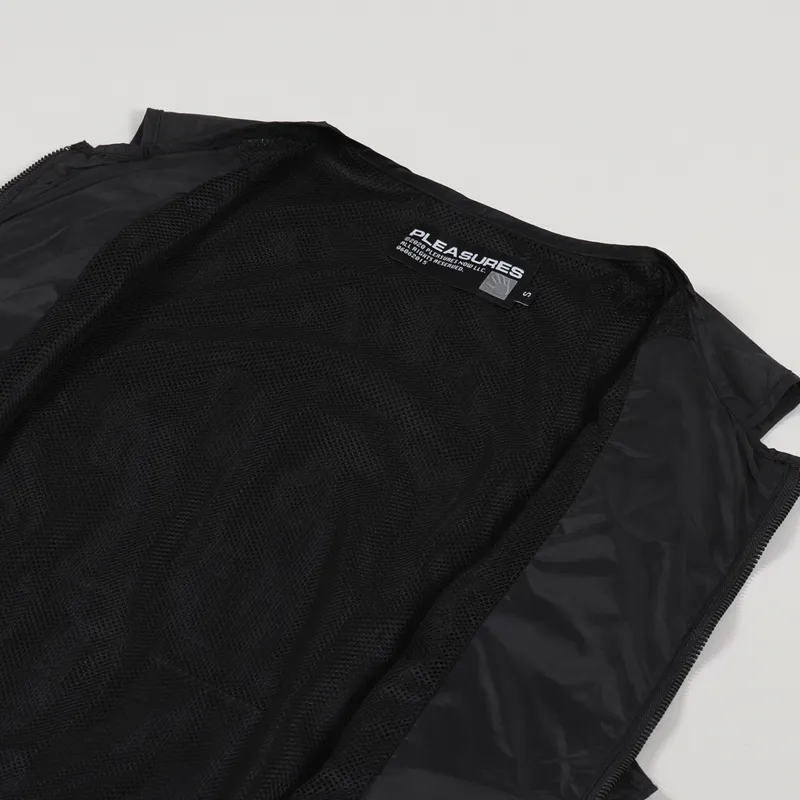 Pleasures Forever Nylon Vest Black-4