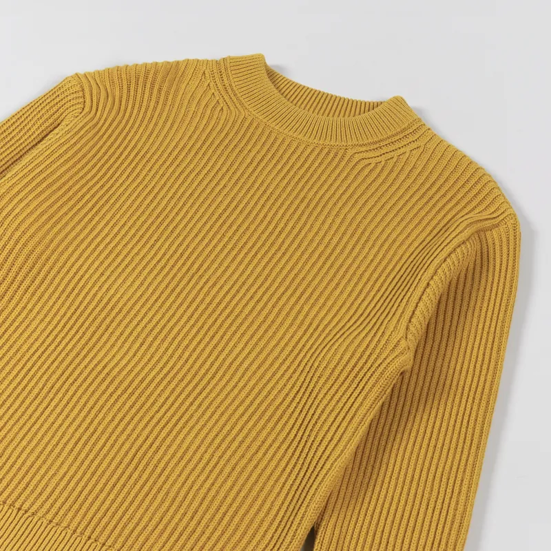 Nudie Jeans Frank Chunky Rib Sweater Saffron-2