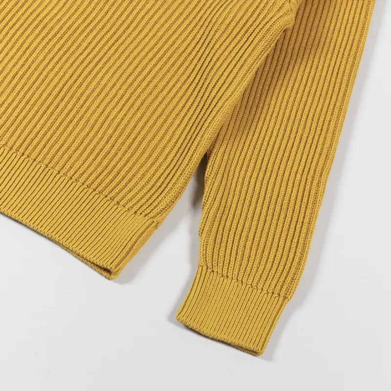 Nudie Jeans Frank Chunky Rib Sweater Saffron-5