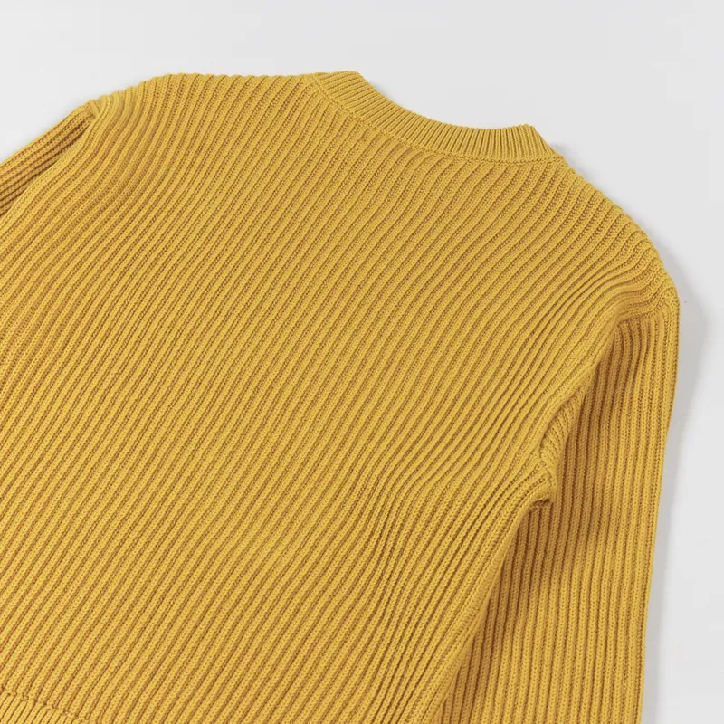 Nudie Jeans Frank Chunky Rib Sweater Saffron-4