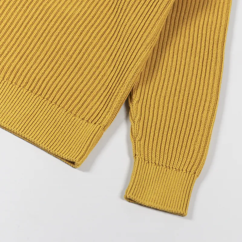 Nudie Jeans Frank Chunky Rib Sweater Saffron-3