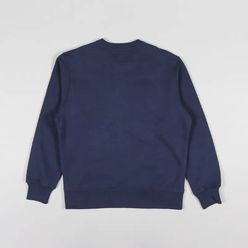 Nudie Jeans Frasse Logo Sweatshirt Deep Blue-1