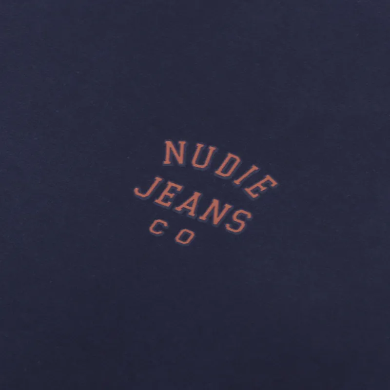 Nudie Jeans Frasse Logo Sweatshirt Deep Blue-5