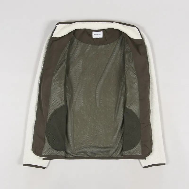 Norse Projects Frederik Tab Series Fleece Jacket Ecru-1