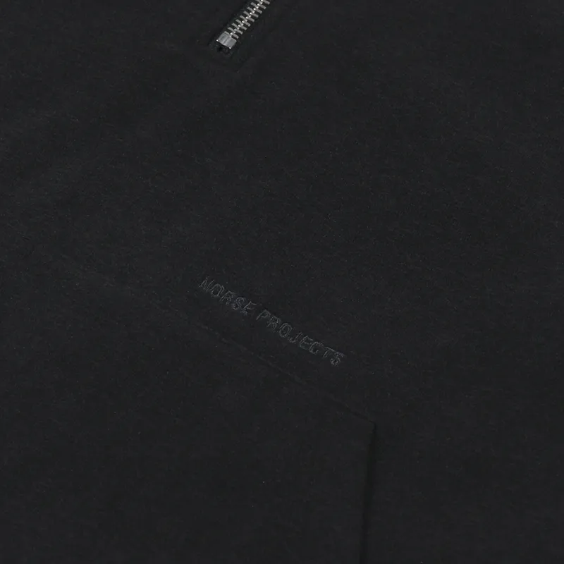Norse Projects Frederik Half Zip Fleece Black-5