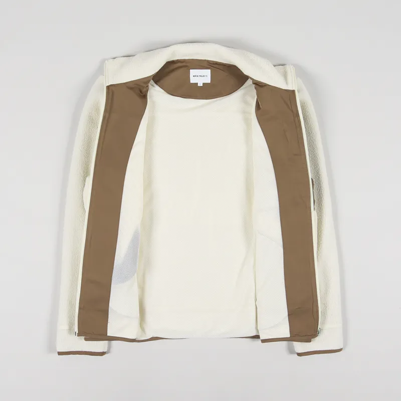 Norse Projects Frederik Fleece Full Zip Jacket Ecru-1