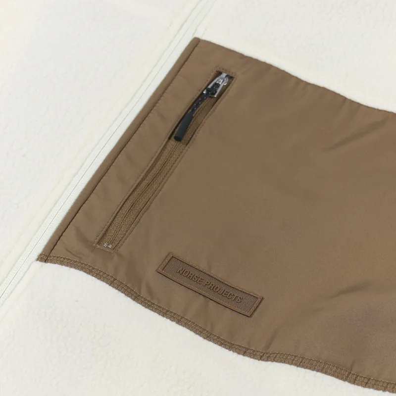 Norse Projects Frederik Fleece Full Zip Jacket Ecru-7