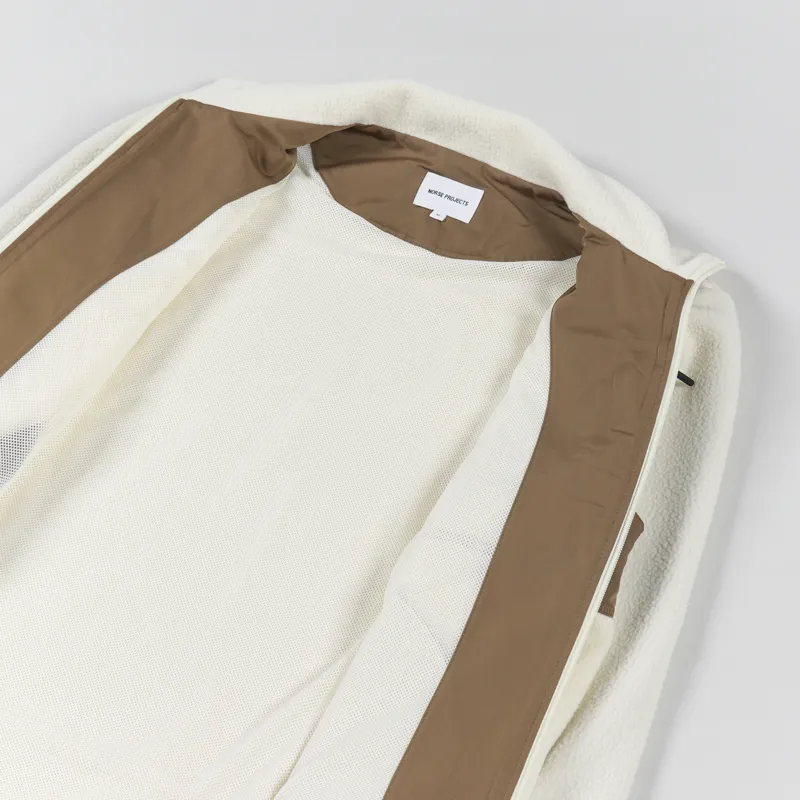 Norse Projects Frederik Fleece Full Zip Jacket Ecru-4