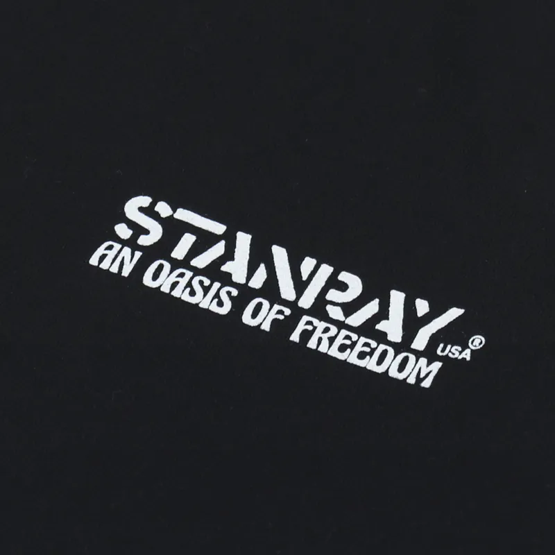 Stan Ray Freedom Stencil T Shirt Black-1
