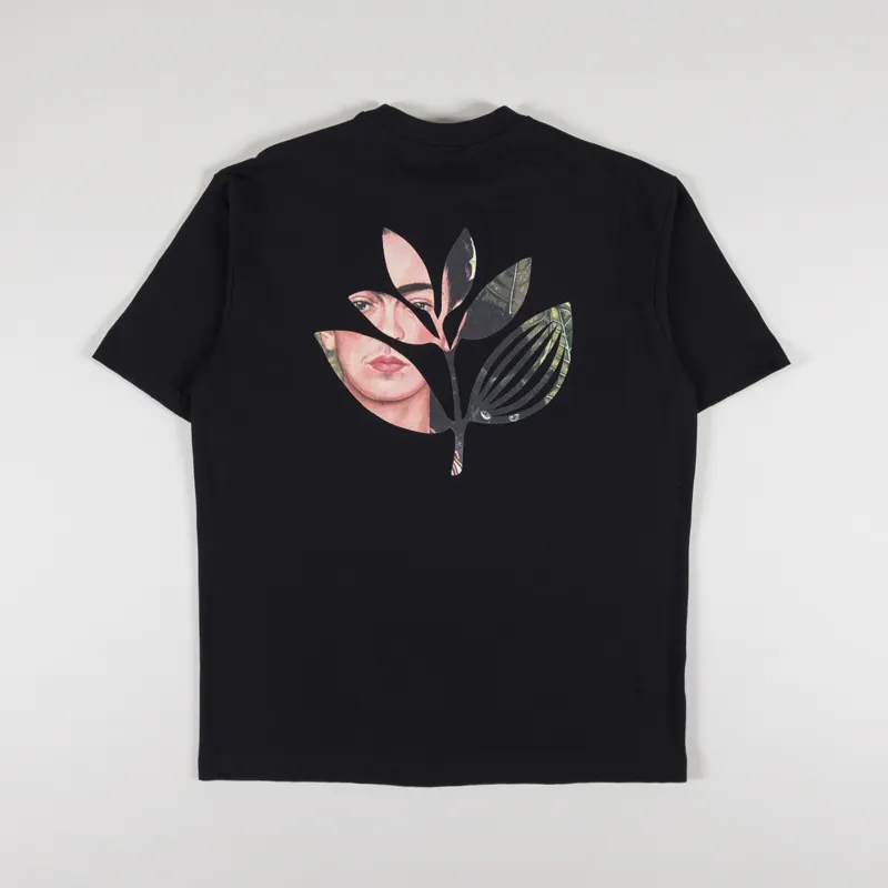 Magenta Skateboards Mens Short Sleeve Frida Plant T Shirt Black