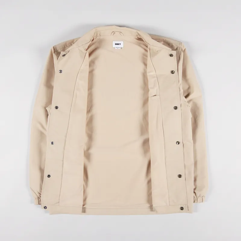 Obey Froggy Coach Jacket Irish Cream-2