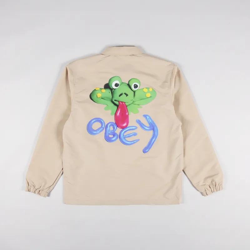 Obey Froggy Coach Jacket Irish Cream