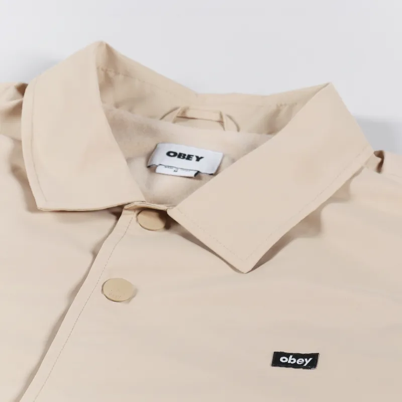 Obey Froggy Coach Jacket Irish Cream-9