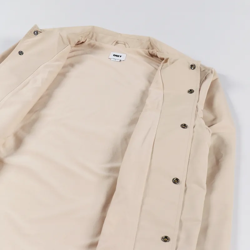 Obey Froggy Coach Jacket Irish Cream-5