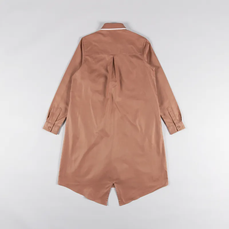 Fred Perry Womens Fishtail Hem Shirt Dress Light Rust Fred Perry Womens Fishtail Hem Shirt Dress Light Rust