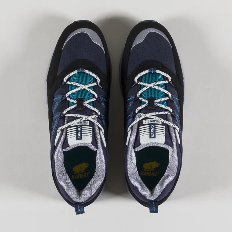 Karhu Fusion 2.0 Shoes Jet Black Deep Lagoon-3