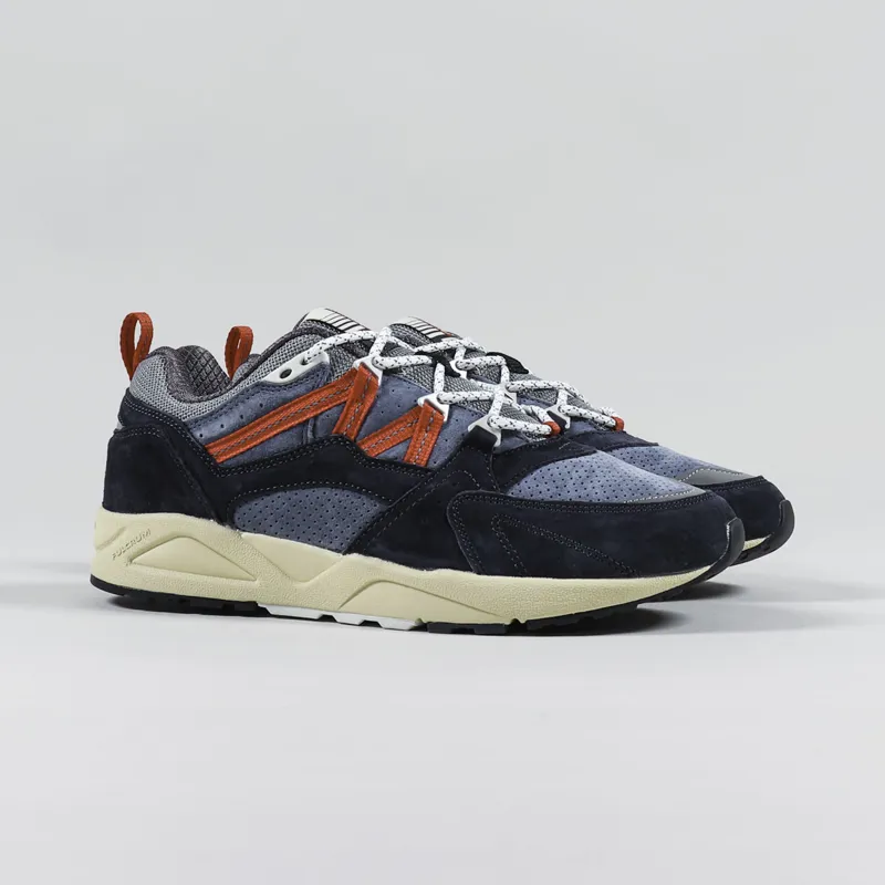 Karhu Mens Suede Fusion 2.0 Shoes India Ink Fiery Red Trainers