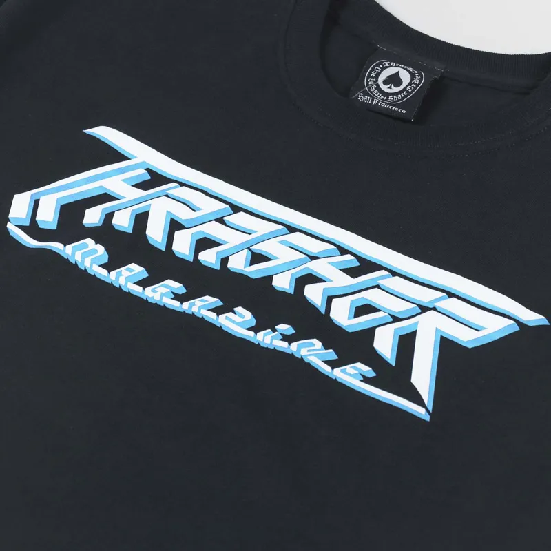 Thrasher Skateboard Magazine Future Logo T Shirt Black-1